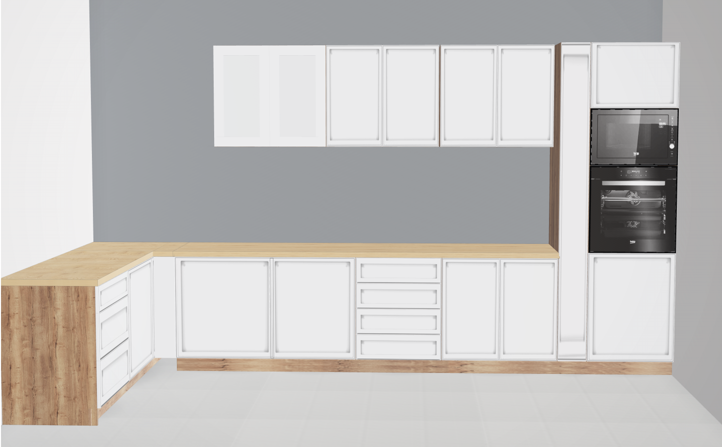 Projekt kuchni 3D przed wizualizacją AI